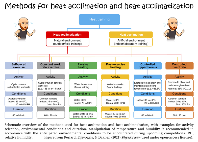 Methods for heat acclimation and heat acclimatization for runners and OCR athletes from Thomas Solomon at Veohtu